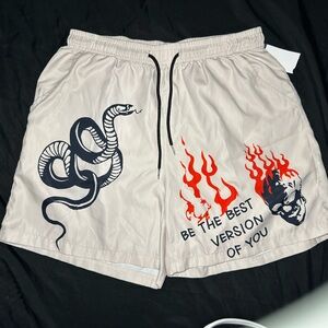 Graphic Beige Men's Shorts